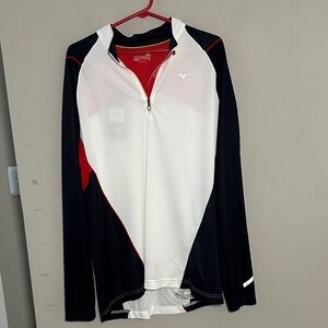 Mizuno warmalite running new Black, White, and Red Athletic Jacket